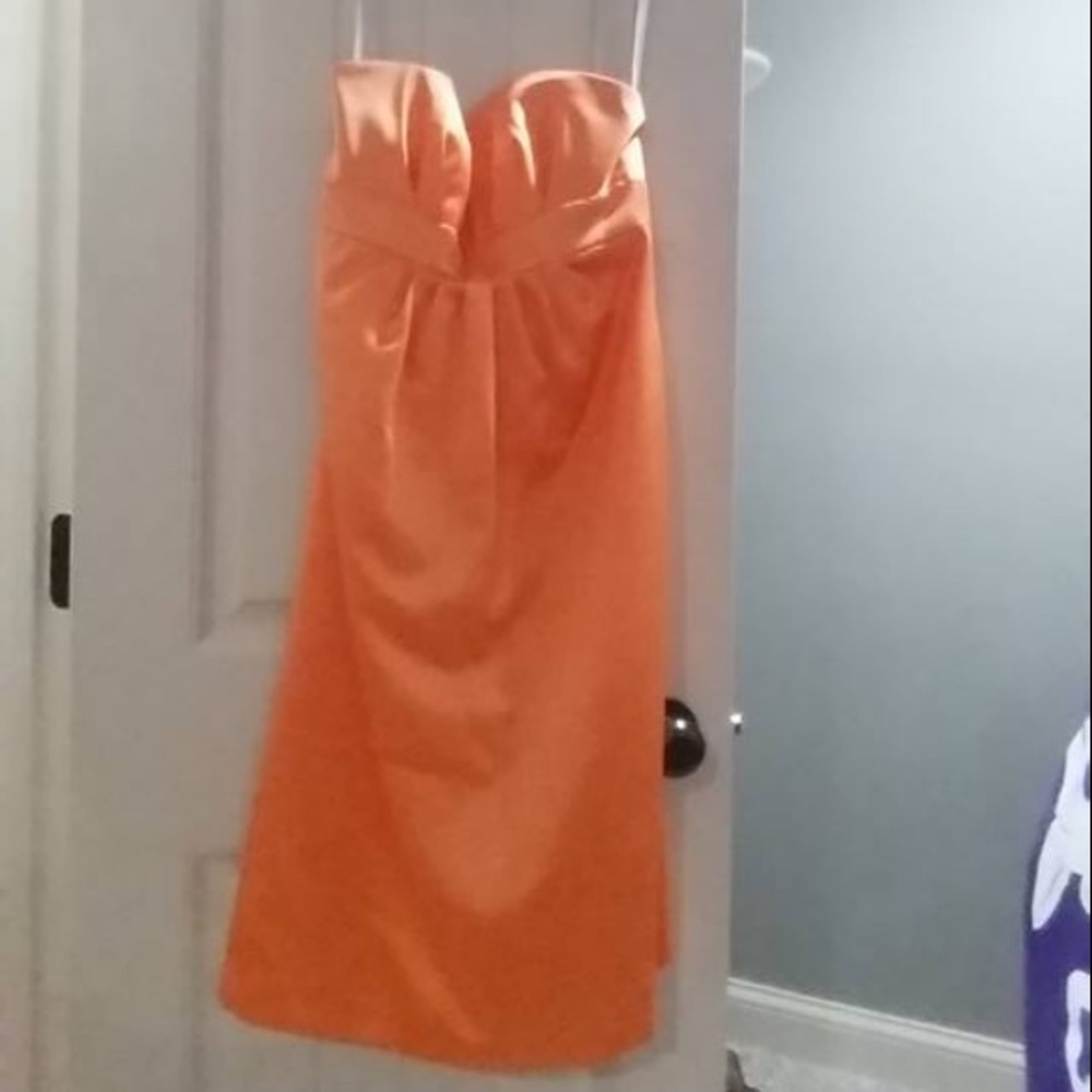 Peach bridesmaids dress