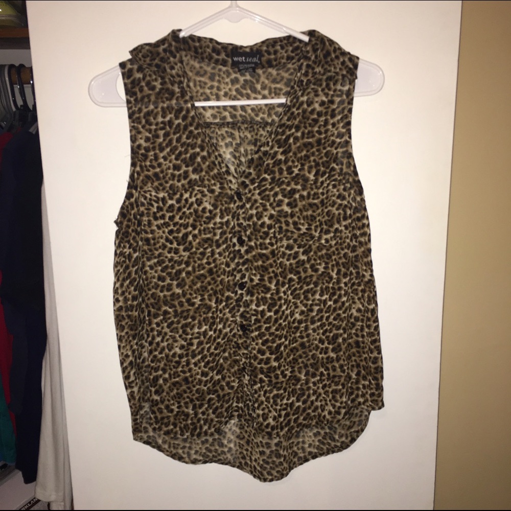 Button Up Sheer Tank