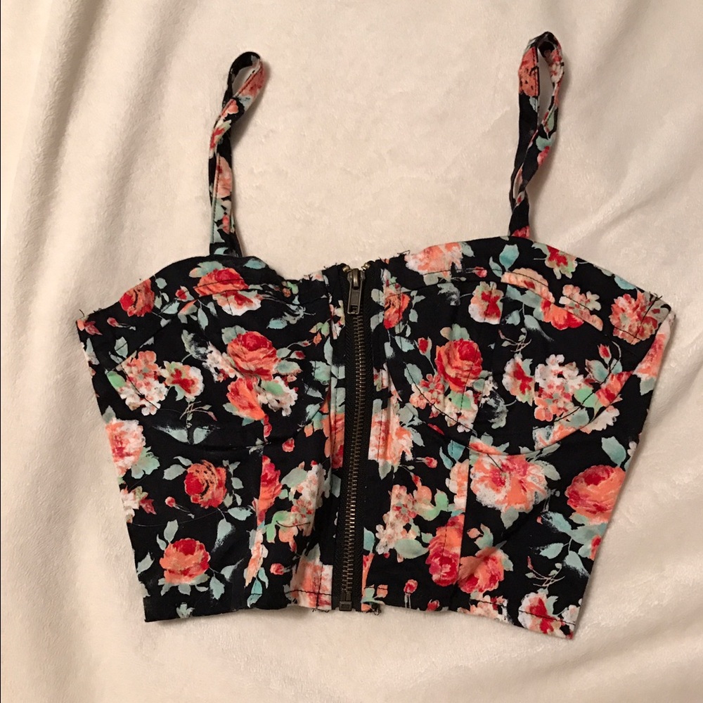 Nollie woven zip front corset tank from pacsun