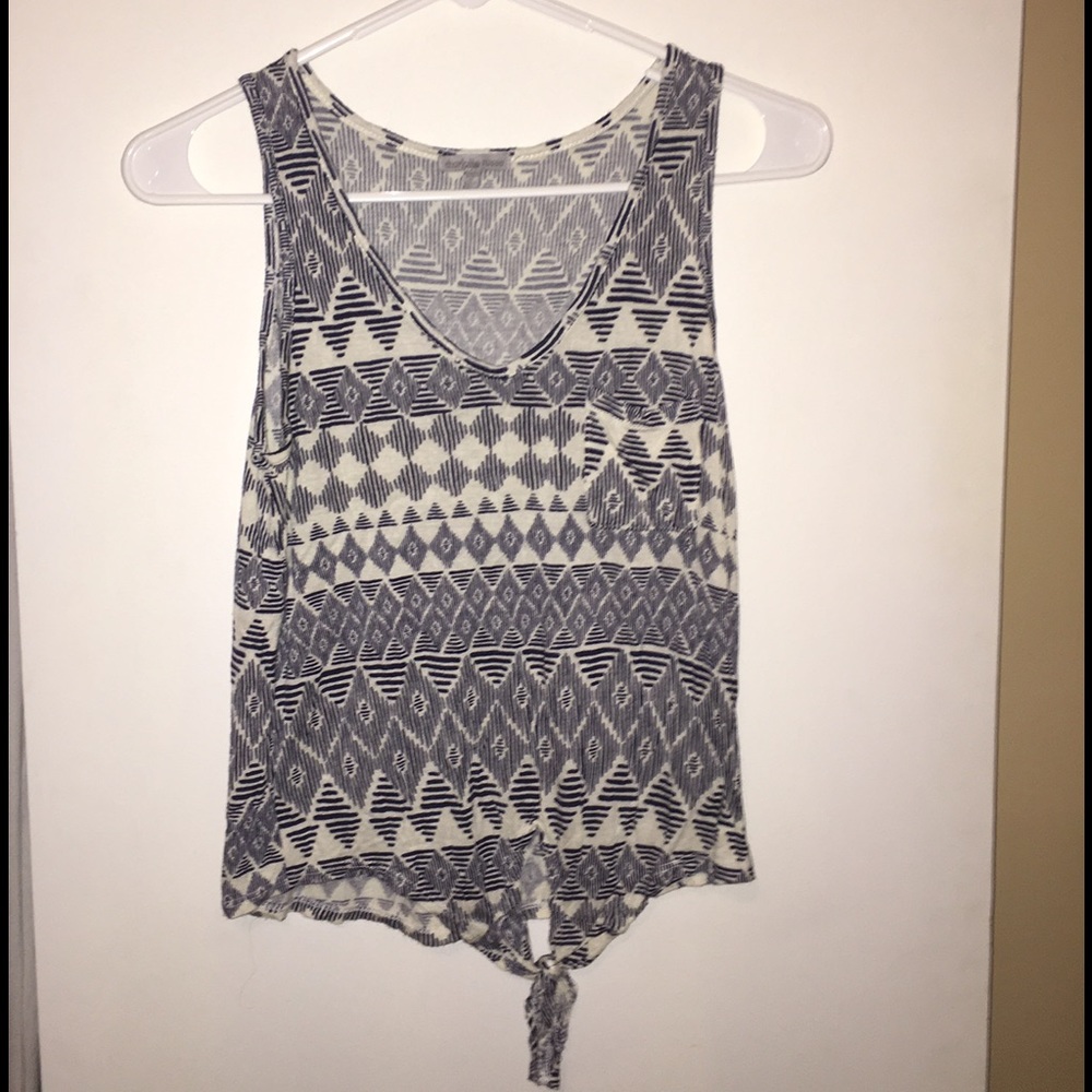 Cropped Tribal Print Tank