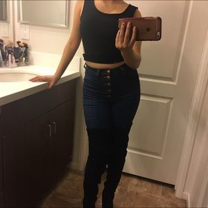 Black crop top