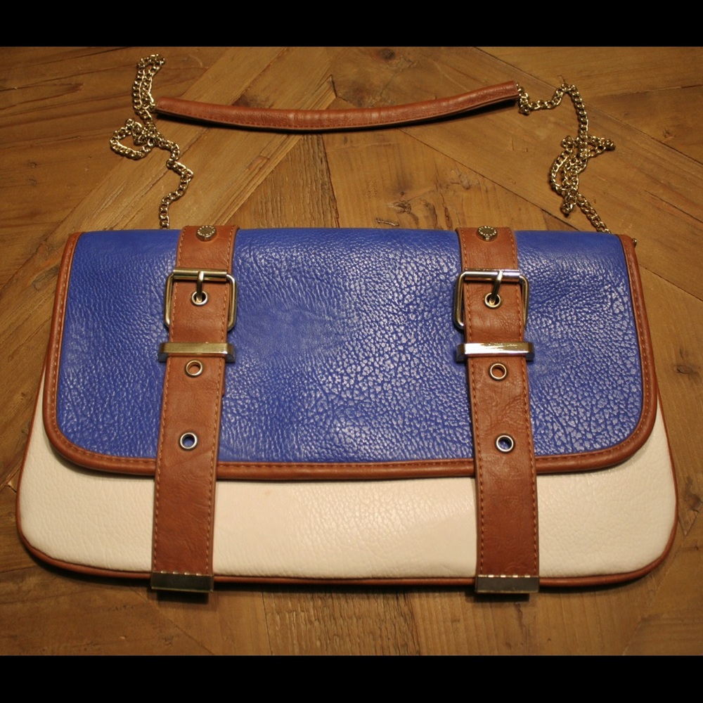 Steve Madden Blue & White Purse Clutch Crossbody
