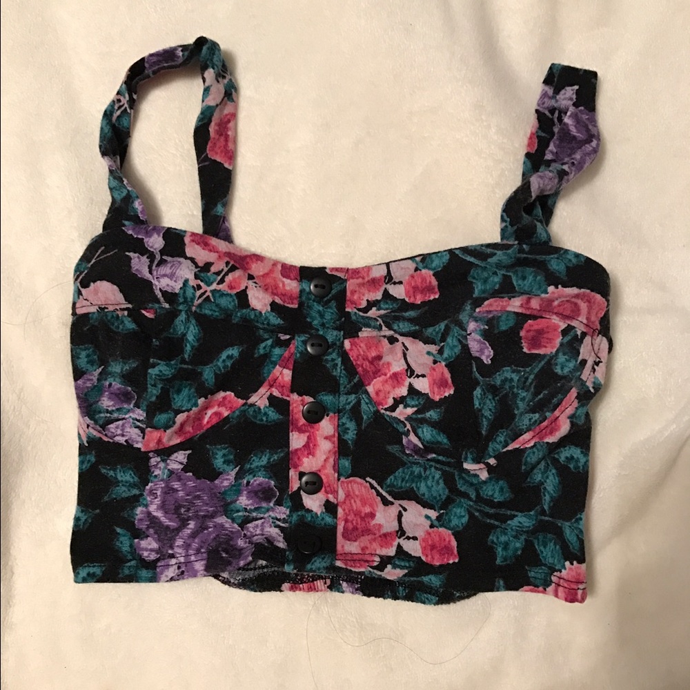 Kirra floral crop top from pacsun