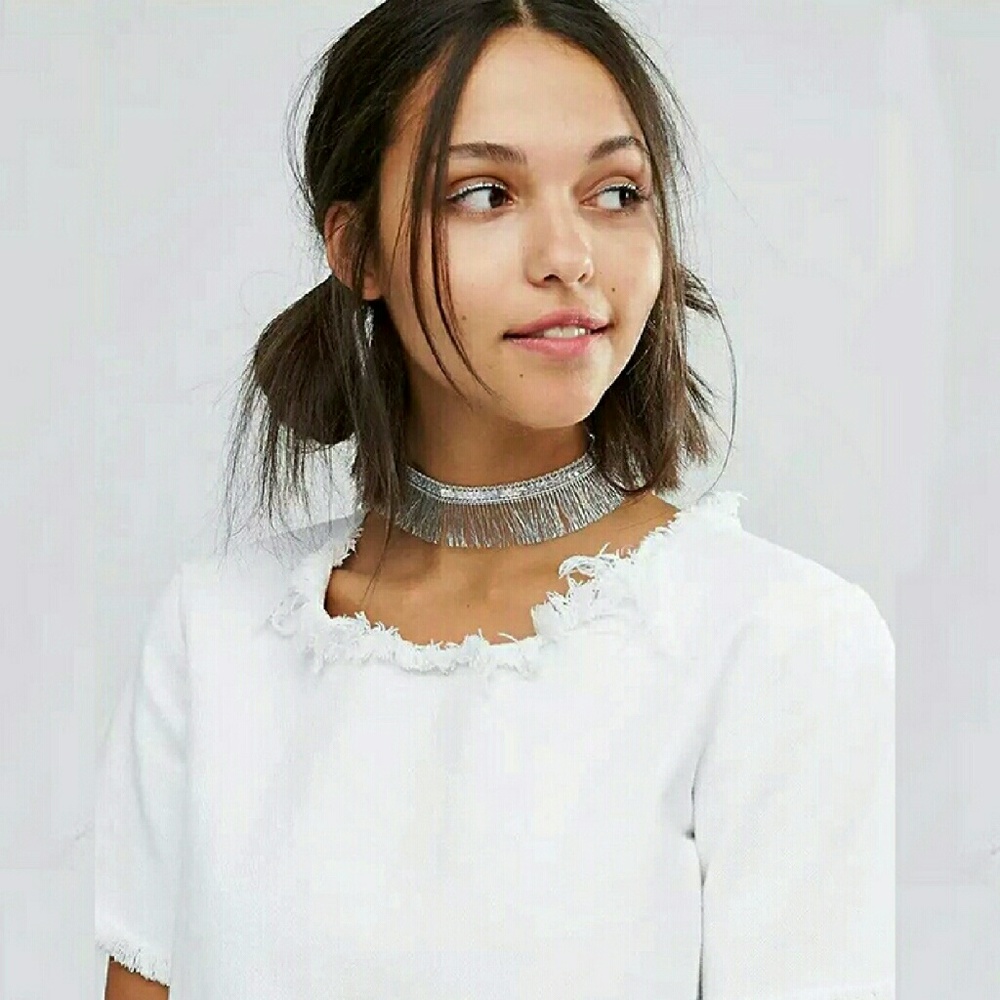 HOT SILVER HANDMADE CHOKER NECKLACE NEW