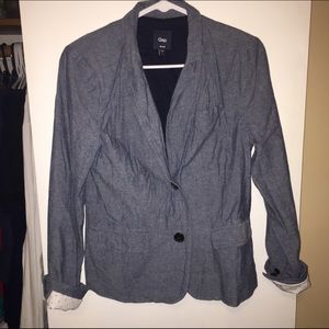Chambray 2 Button Blazer