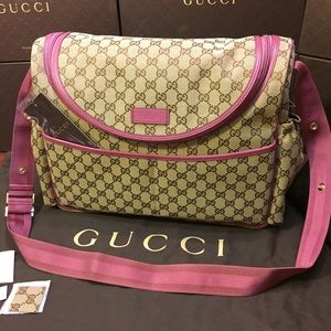 Gucci Baby Girl Diaper Bag Original GG Canvas