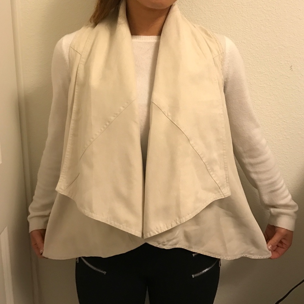 White suede vest