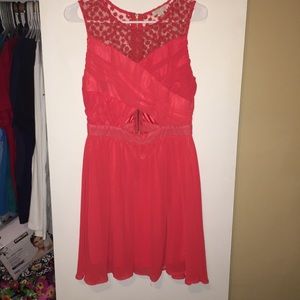 Gianni Bini Dress with Keyhole and Lace Detail
