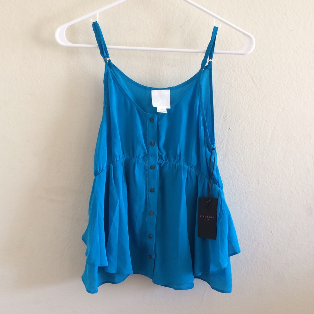 Bright blue tank