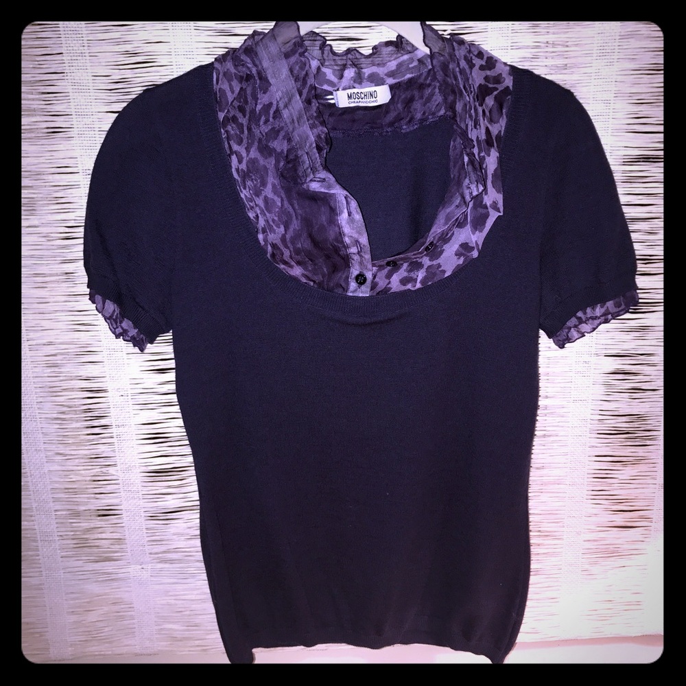 MOSCHINO CHEAP + CHIC- faux top + sweater