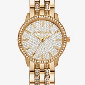Brand NWT Nini Pavé Gold-Tone Watch