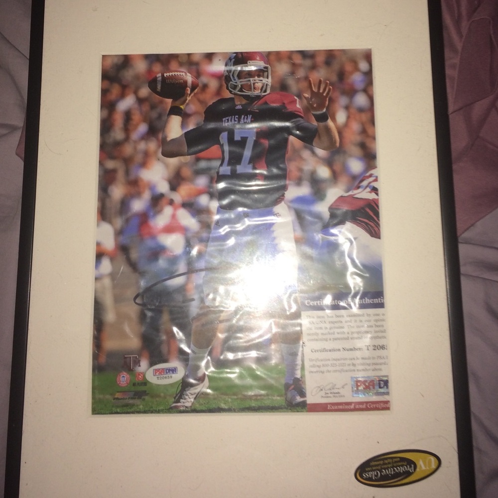 Ryan Tannehill autograph framed from college