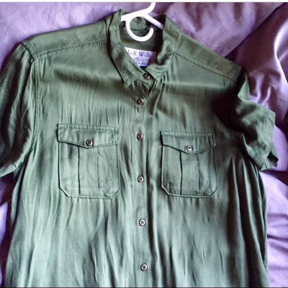 Jack Wills olive green tshirt dress