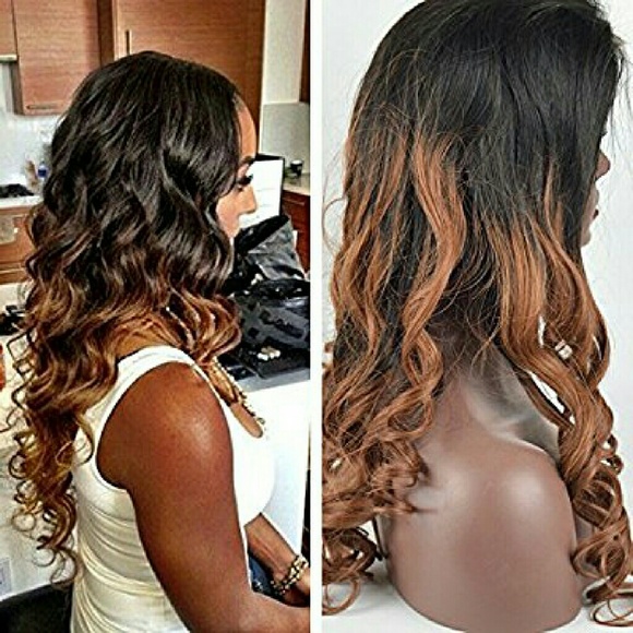 Loose Wave Two Toned Virgin Hair Wig #1b/33
