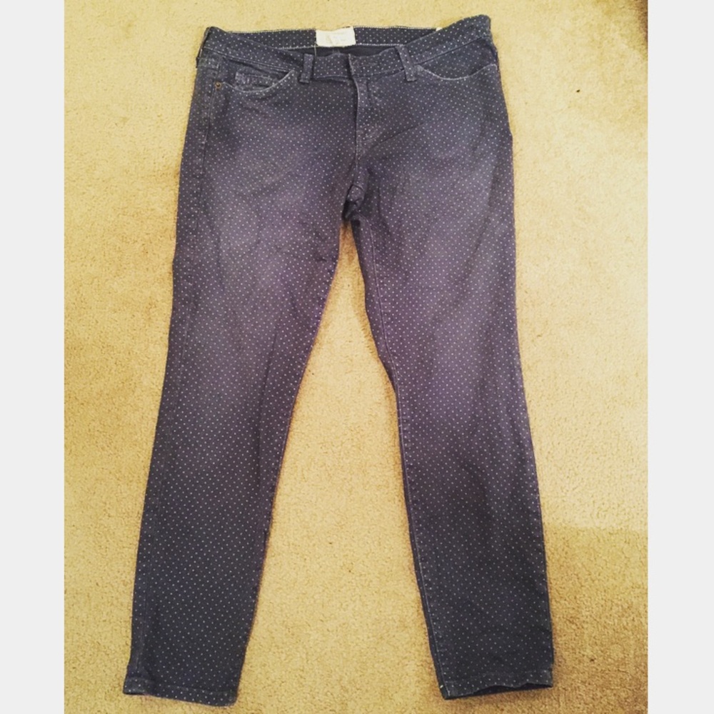 Current/Elliott Polka Dot Skinny Jeans