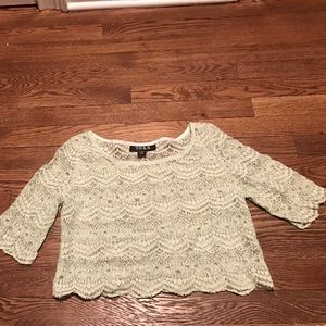 Lace Green Crop Top