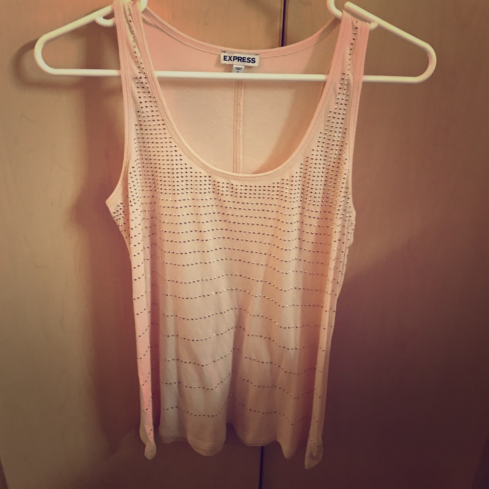 ✨Peach Express top with rhinestones✨