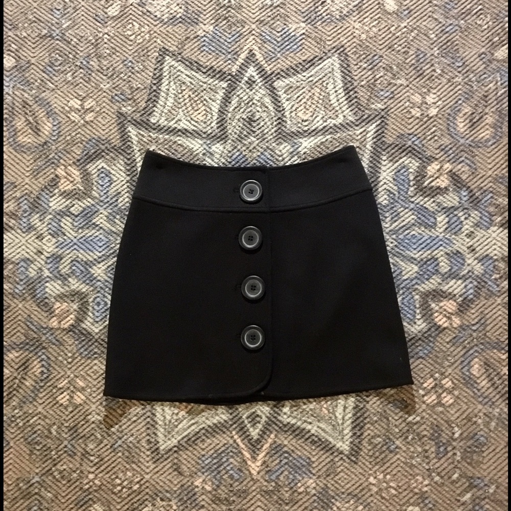 Ideology Black Button Skirt