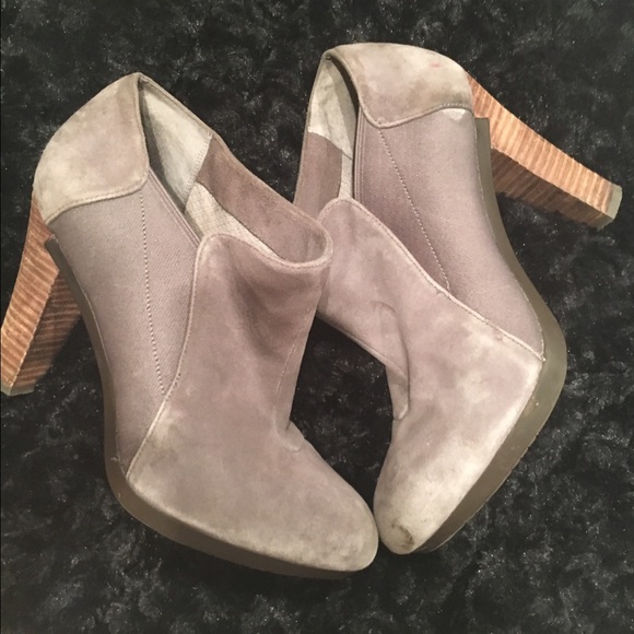 TSUBO grey suede leather ankle boots - Picture 2 of 4