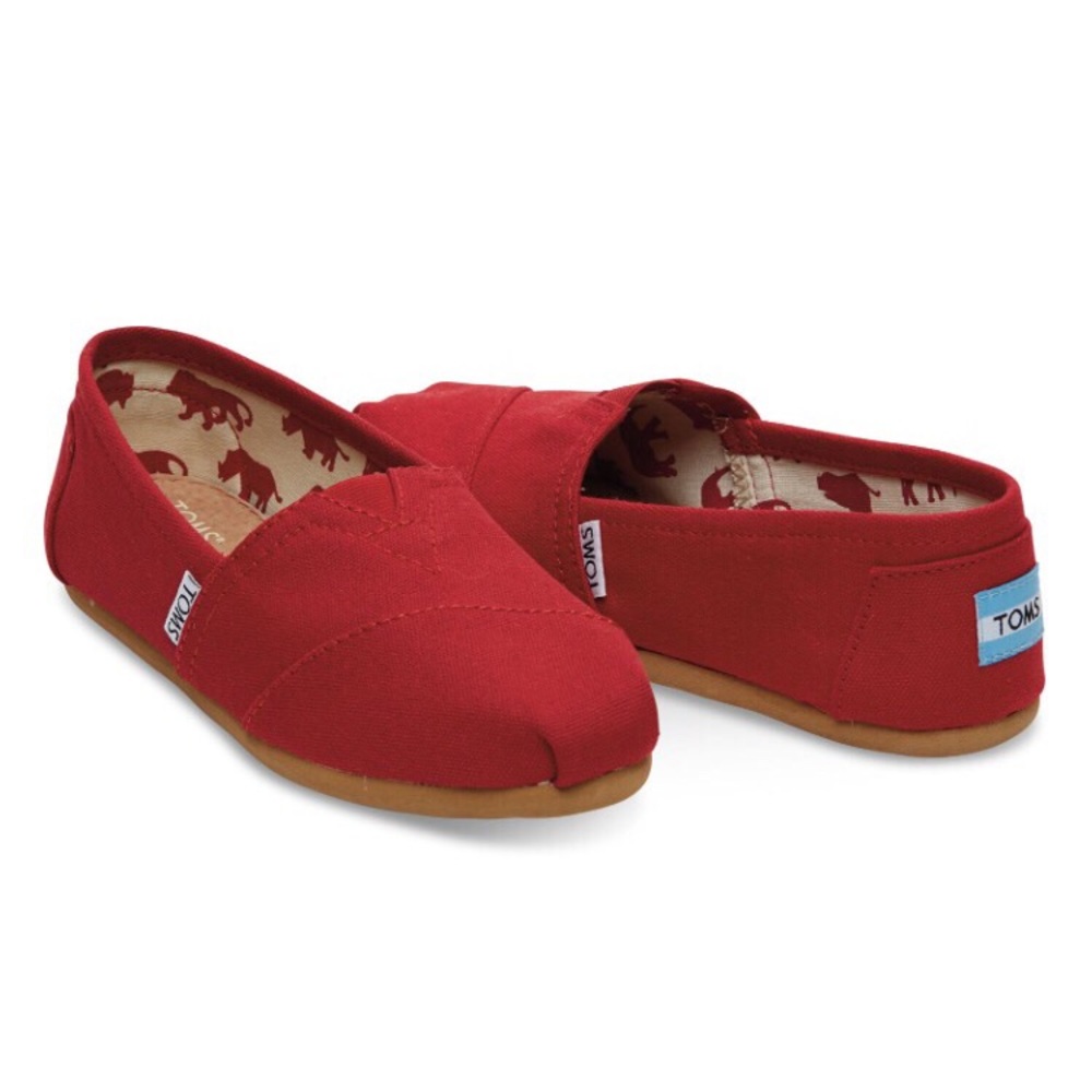 TOMS RED CANVAS WOMEN'S CLASSICS