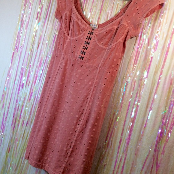 Free people 🌷Pastel eyelet bodycon dress - Picture 6 of 8