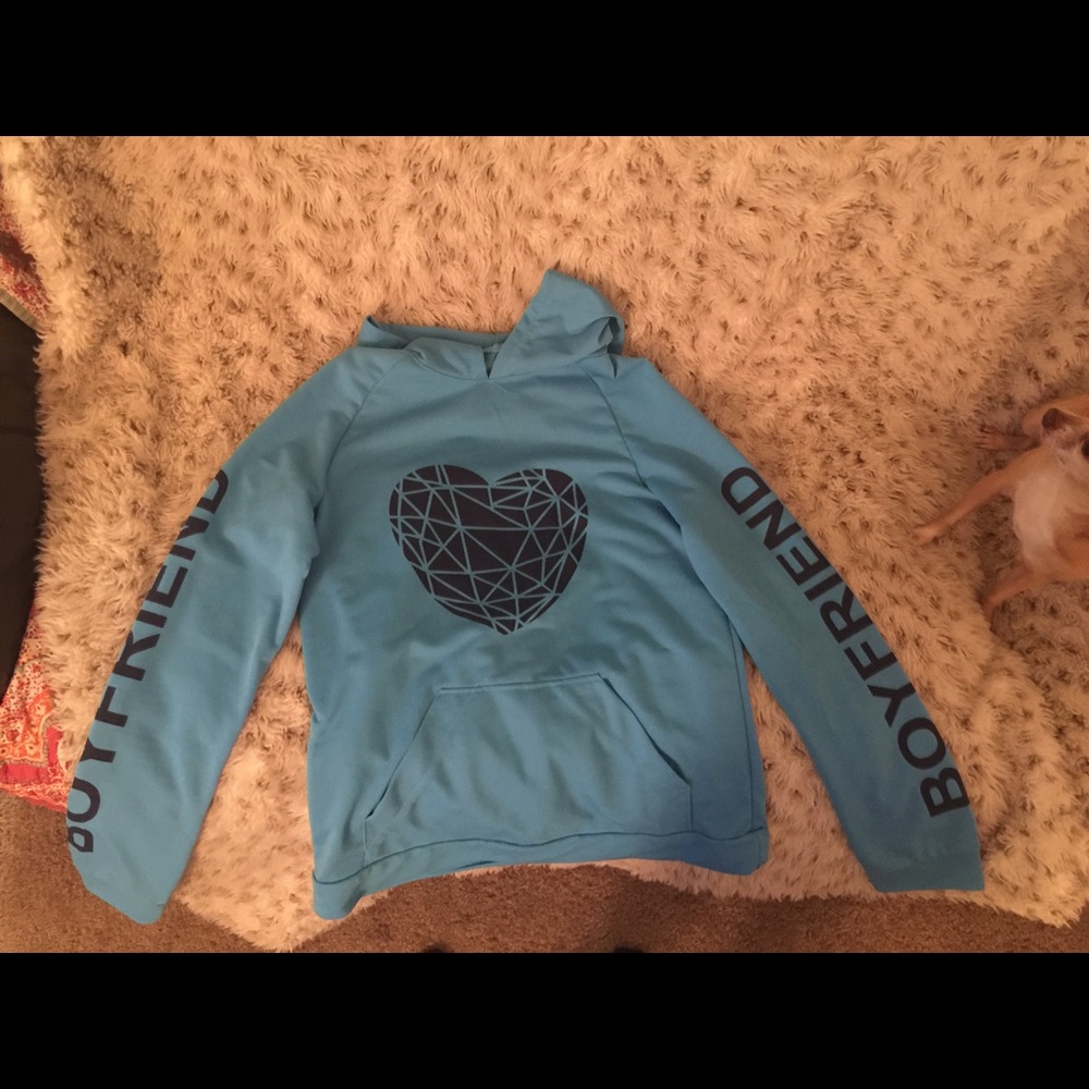 Blue boyfriend hoodie