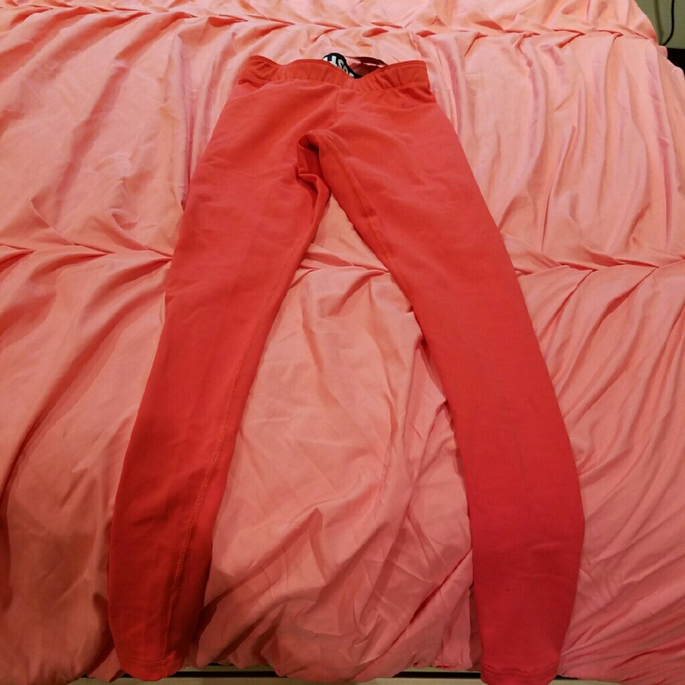 Red Orange Nike Leggings