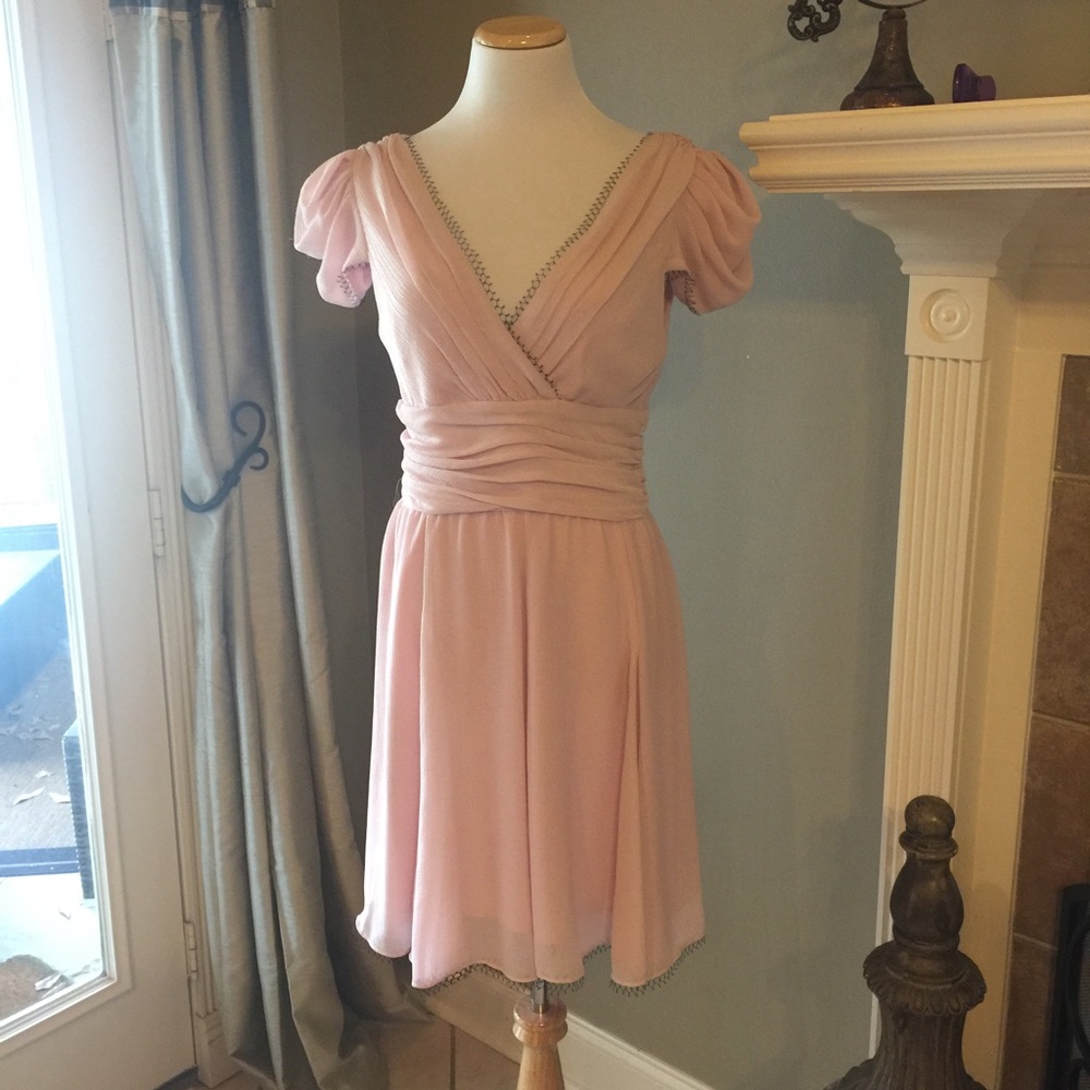 Karl Lagerfeld Pale Pink Dress with Black Detail