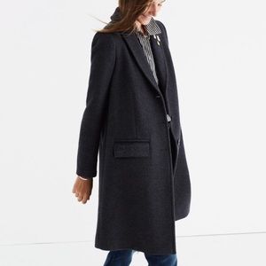 Madewell: teatro swing coat in heather grey