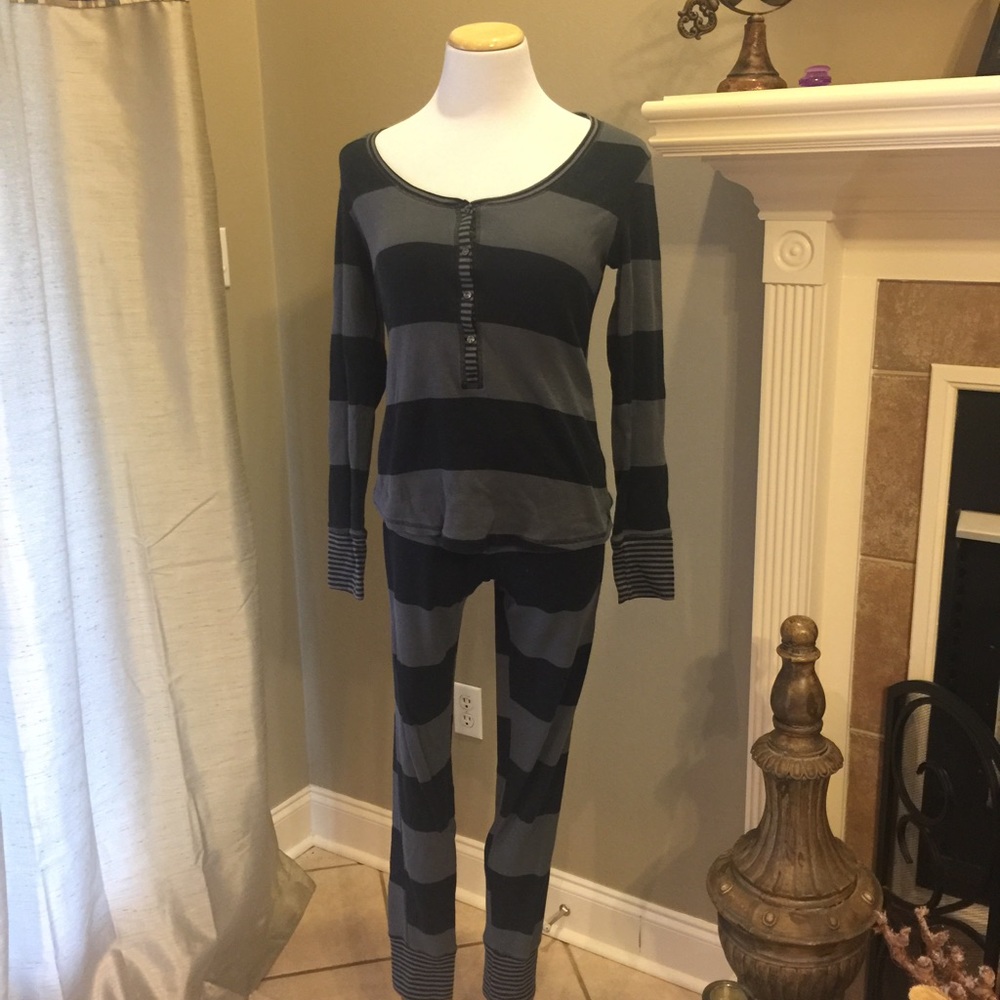 Victoria's Secret Black and Grey Pajama Set