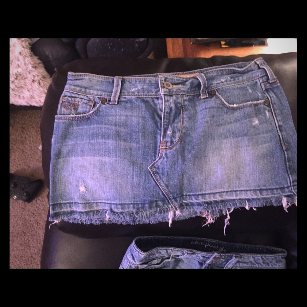 Women's jean hollister skirt