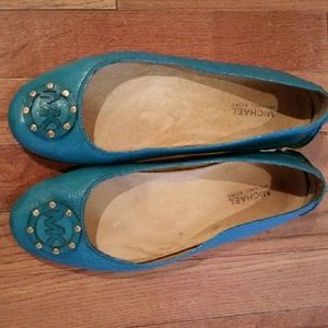 Michael Michael Kors Turquoise Flats 9.5