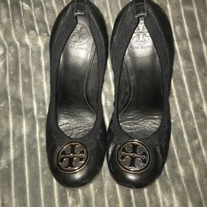 Tory Butch Caroline Wedges size 9. Barely worn!