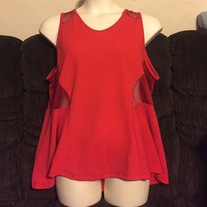 Plus size red party tank
