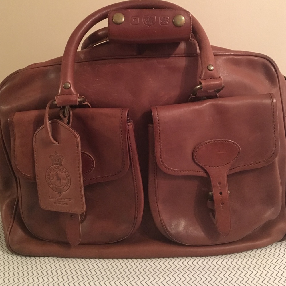 Ralph Lauren leather Commuter bag