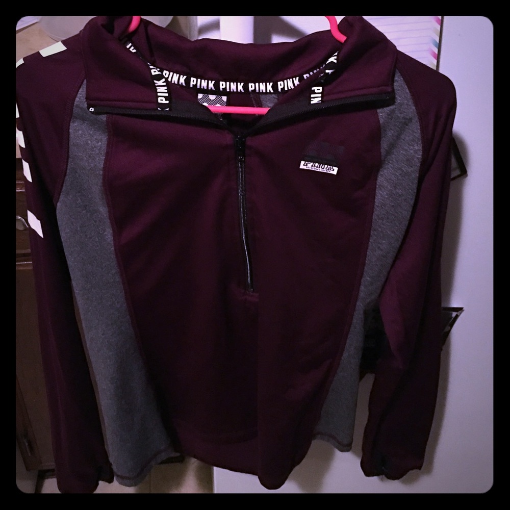 VS Pink Ultimate Pullover Half-Zip Sweatshirt