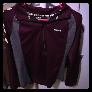 VS Pink Ultimate Pullover Half-Zip Sweatshirt