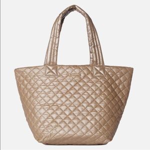 Mz Wallace medium metro tote in Sahara metallic