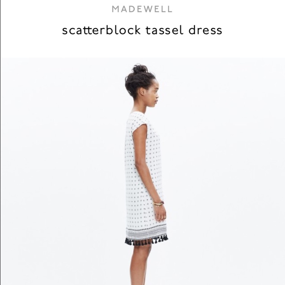 Madewell Scatterblock Tassel Dress