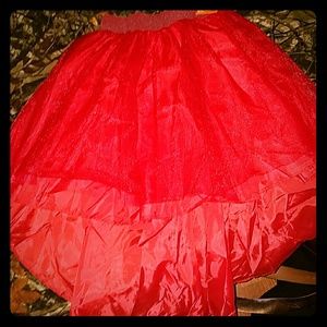 Red high low tutu