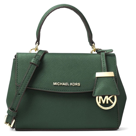 dark green michael kors bag