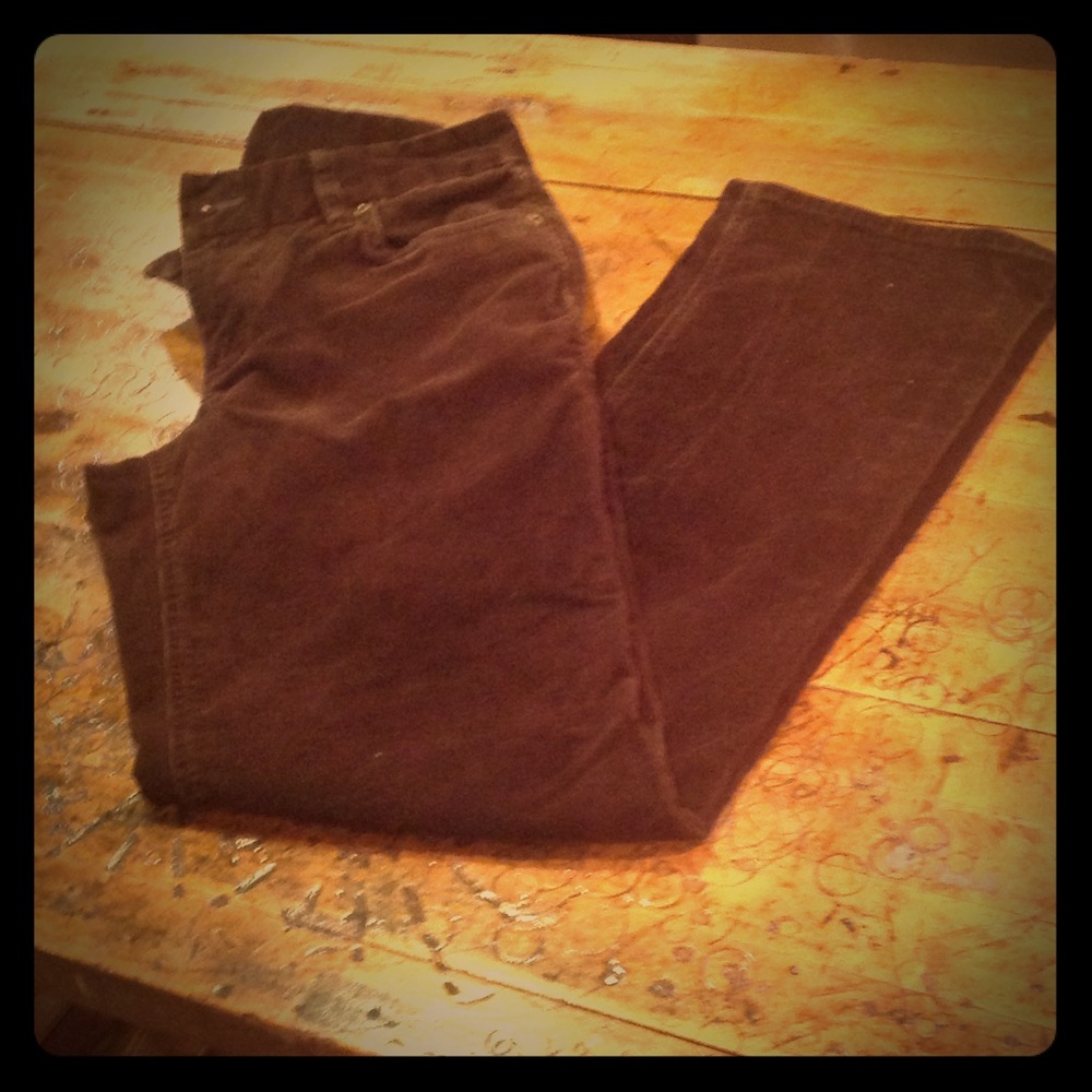 Dark brown j.crew corduroy jeans