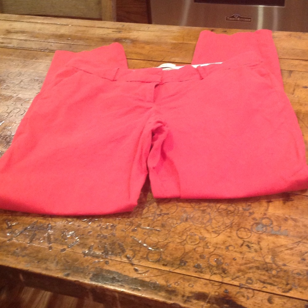 Red j.crew Capri