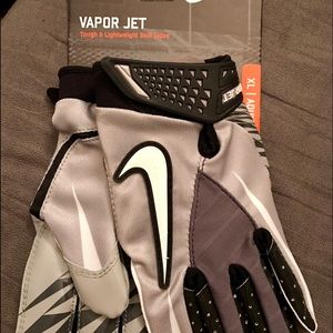 New**** Nike vapor jet gloves X-Large grey men's