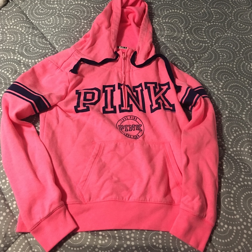 Quarter Zip PINK Sweatshirt