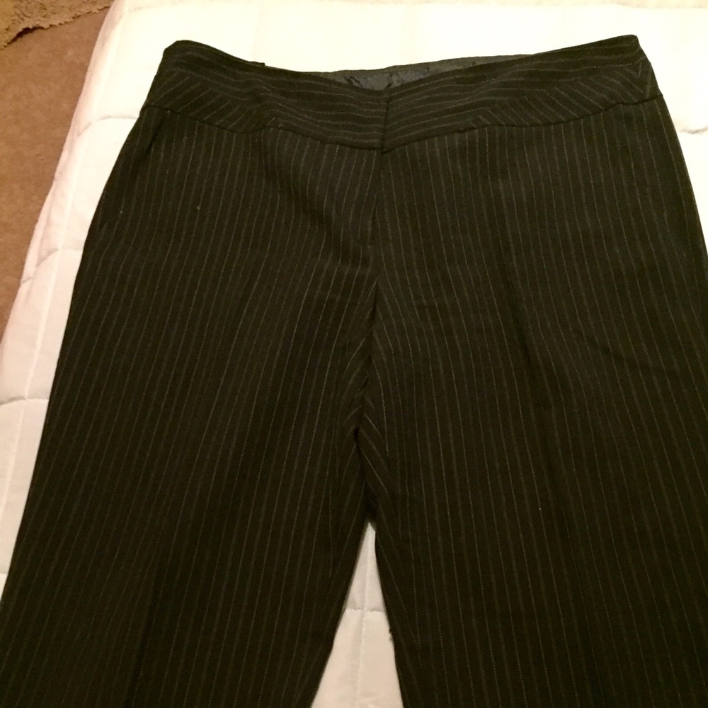Tall navy pinstriped pants
