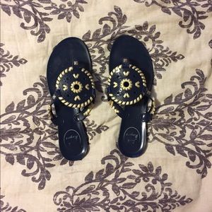 Navy & Gold Jack Rogers Jellies