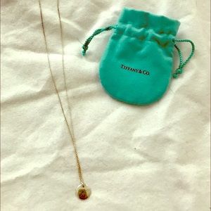 Tiffany sterling silver "H" engraved necklace