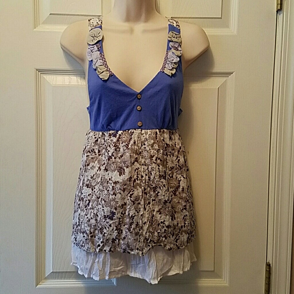 Anthropologie Lulumari Peasant BOHO Tank Top, S