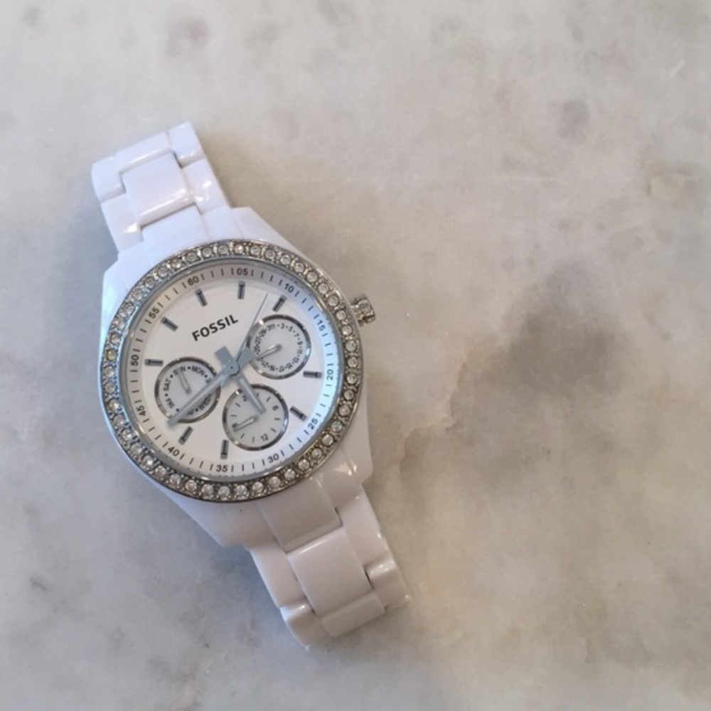 Fossil white watch